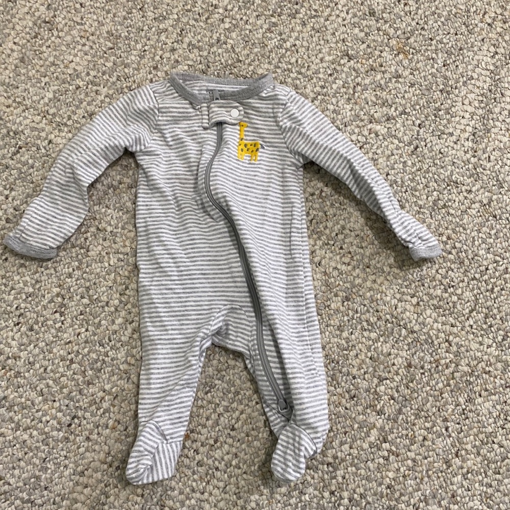 Newborn grey zipper up suit